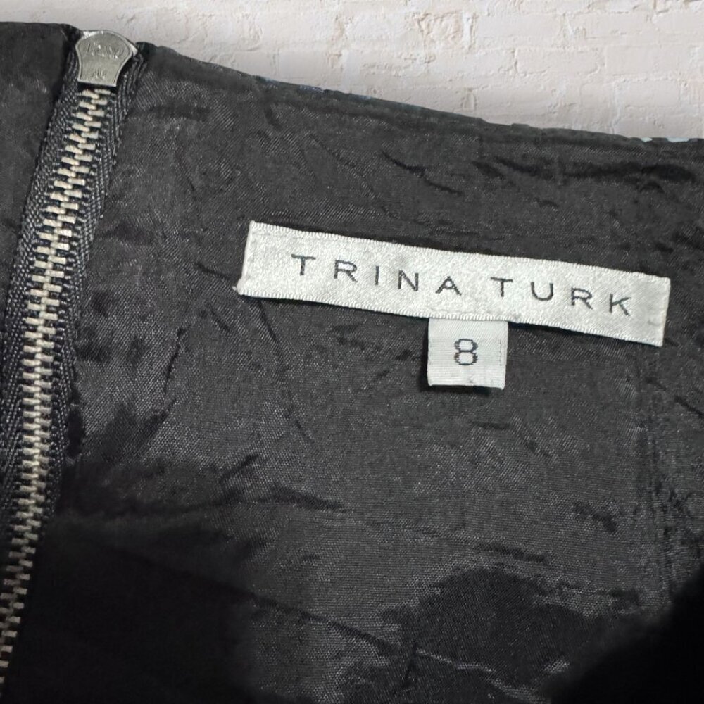 TRINA TURK Black Jacquard Graphic Confetti Pixel Grid Colorful Mini Skirt 8 - Picture 2 of 6